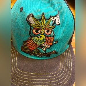 ⚡️Rare VTG Grassroots California Aaron Brooks limited edition 420 Owl Hat L/XL